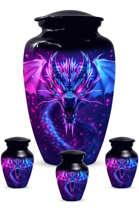 Neon Dragon Cremation Urn For Human Ashes