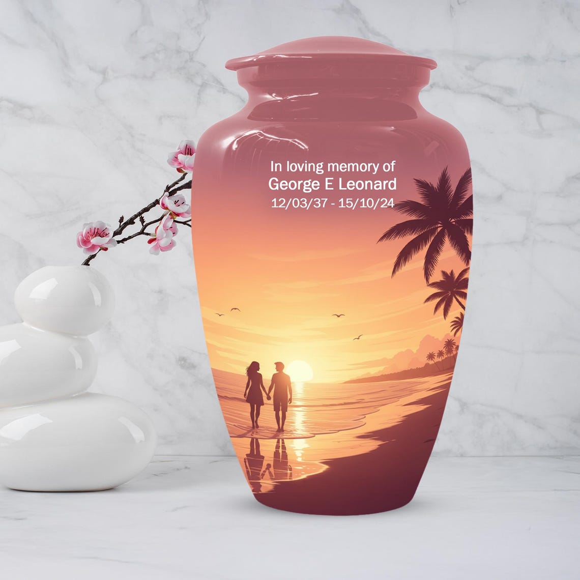Beach Couple Love Urn For Ashes