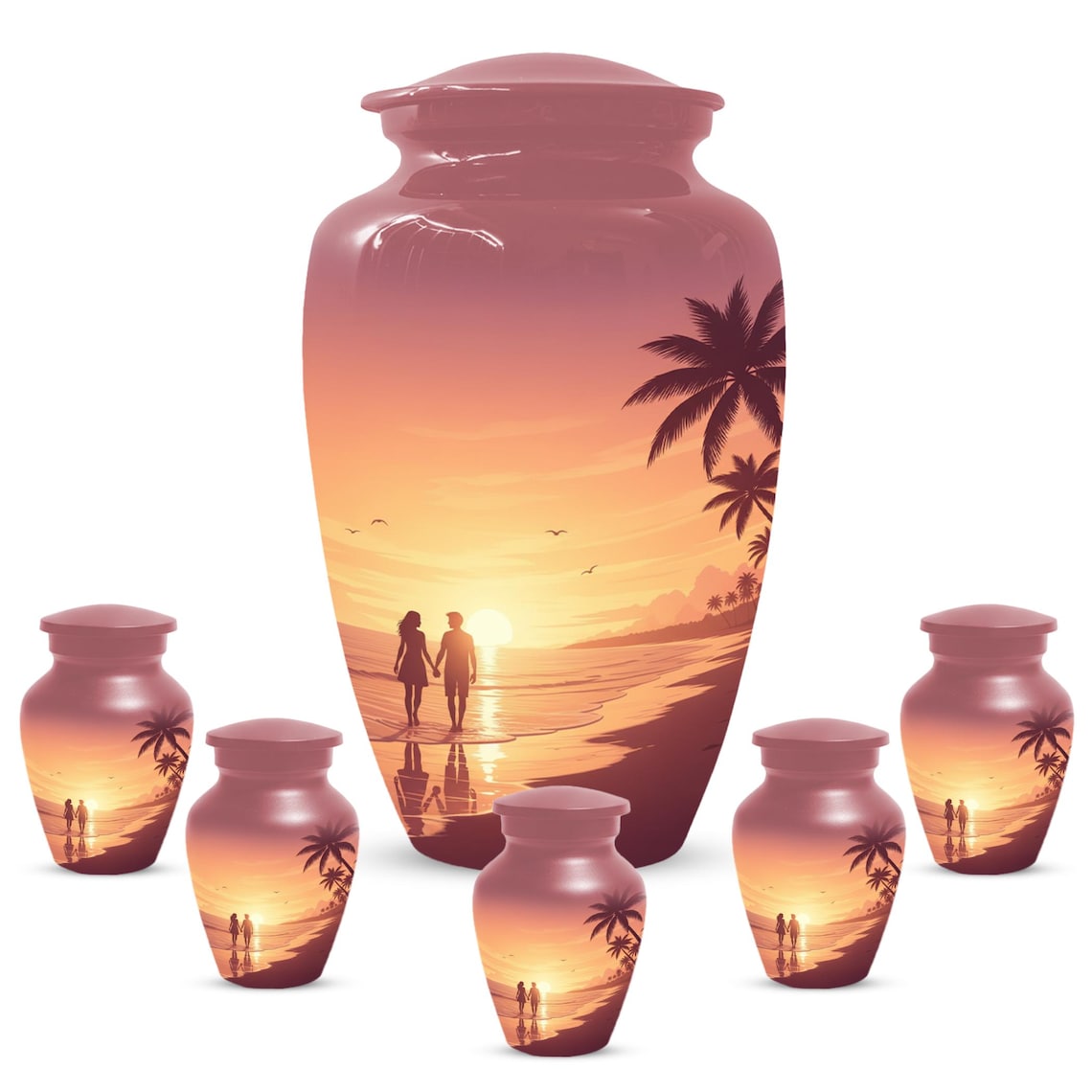 Beach Couple Love Urn For Ashes