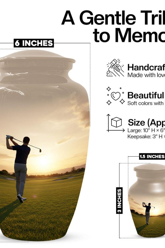 Handmade Golf Urn for Dad | Memorial Keepsake Urns