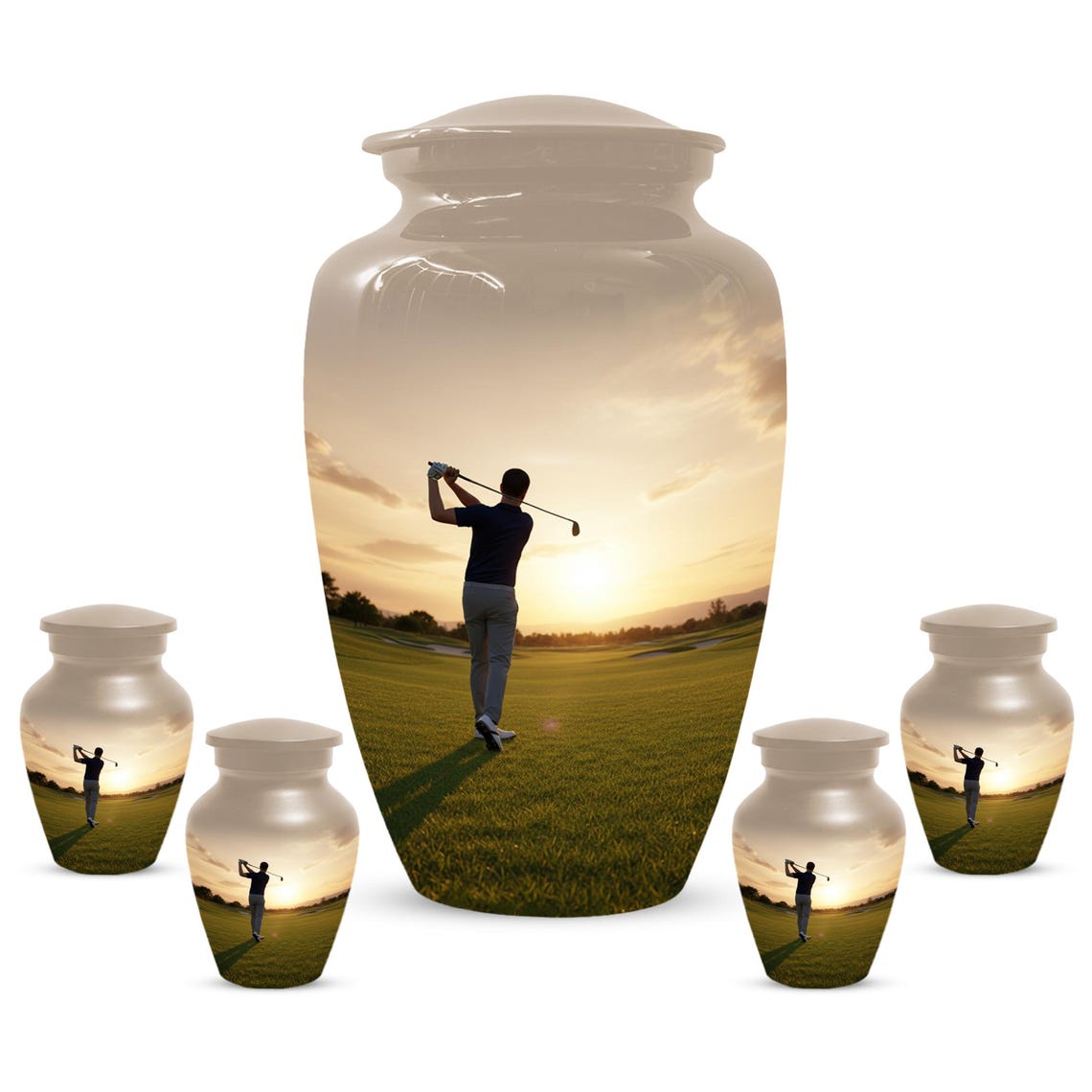 Handmade Golf Urn for Dad | Memorial Keepsake Urns
