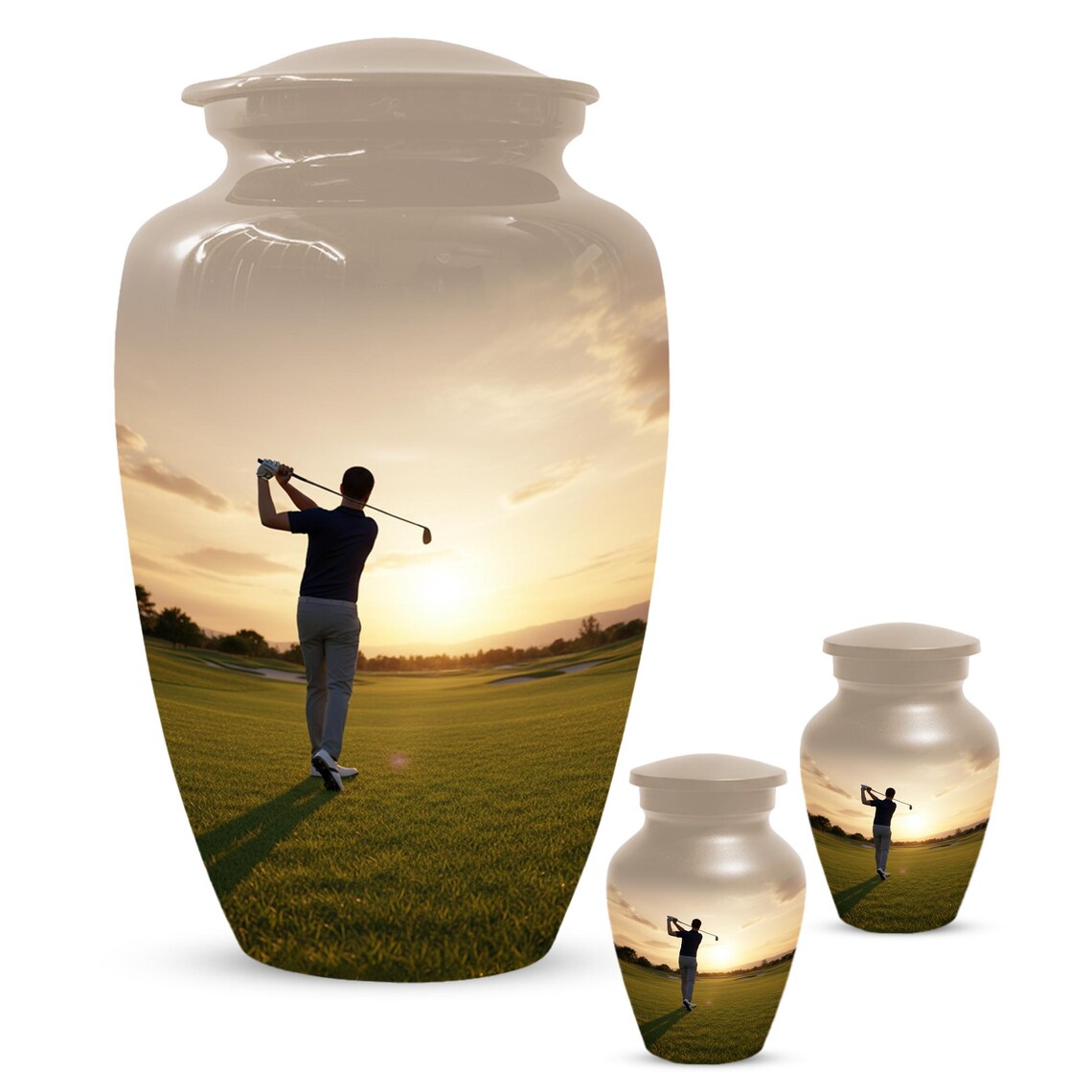 Handmade Golf Urn for Dad | Memorial Keepsake Urns