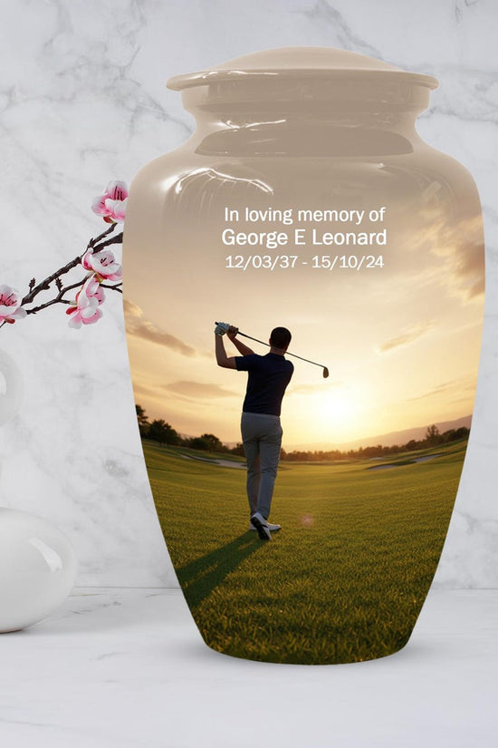 Handmade Golf Urn for Dad | Memorial Keepsake Urns