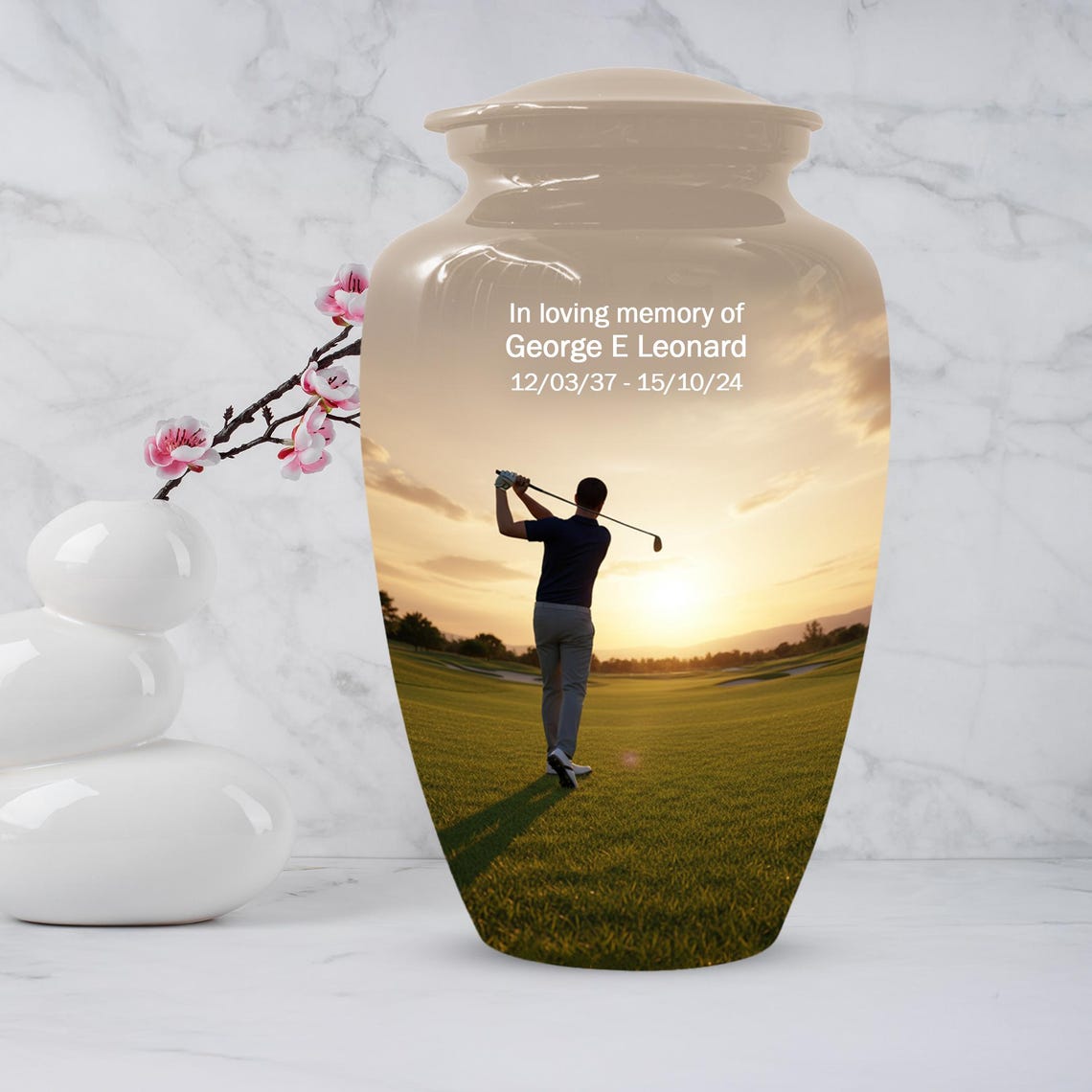 Handmade Golf Urn for Dad | Memorial Keepsake Urns