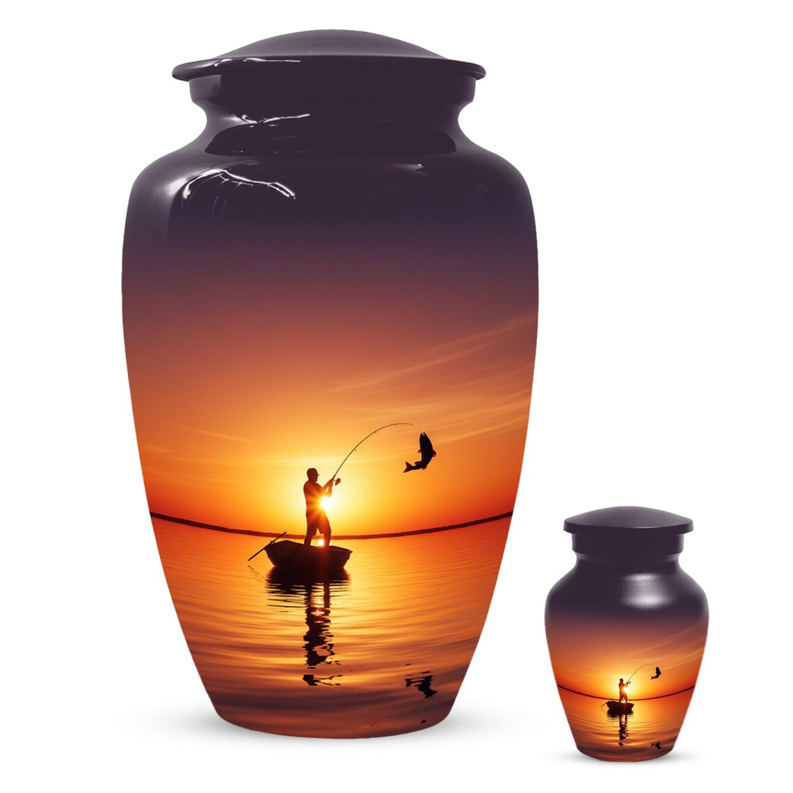 Sunset Fishing Urn for Dad