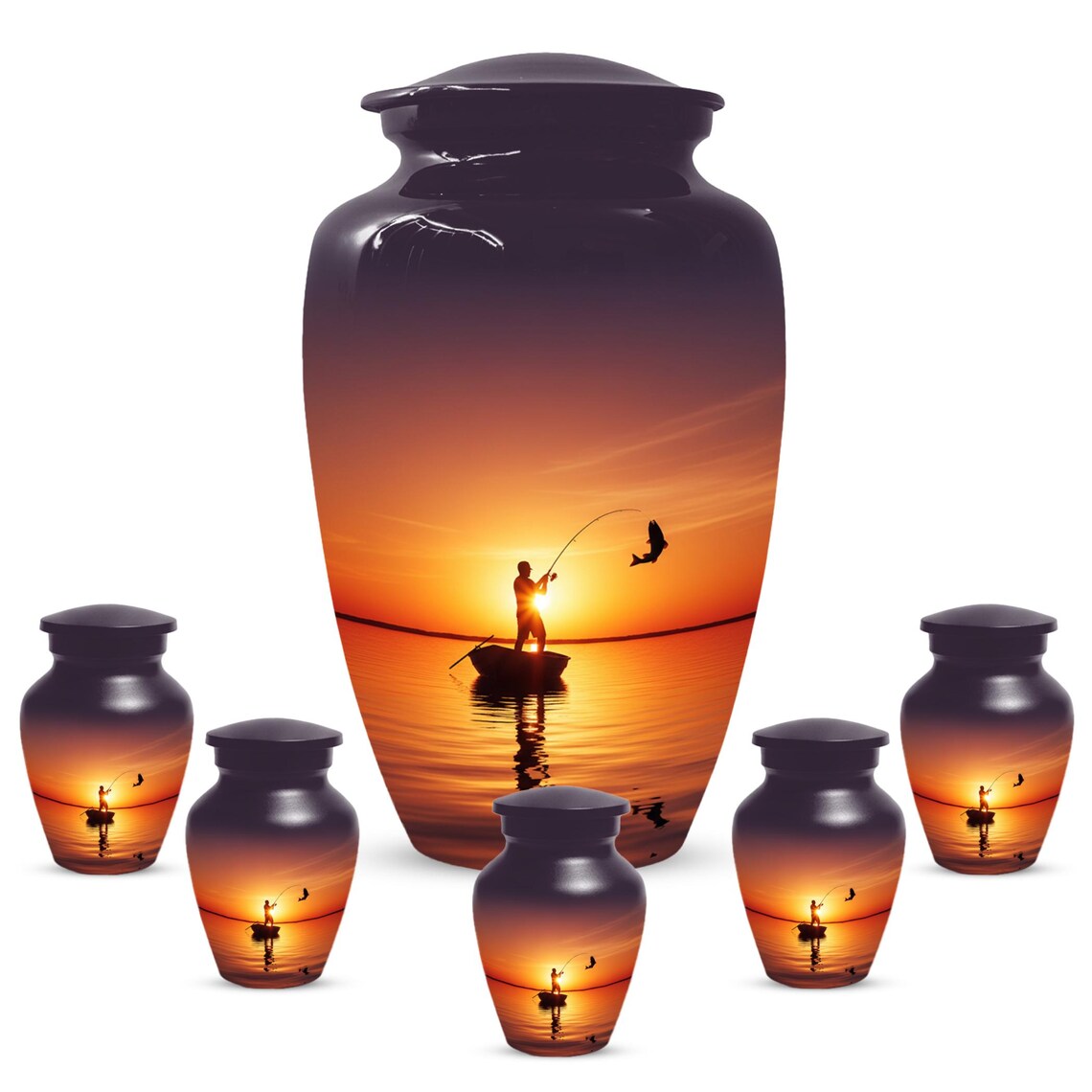 Sunset Fishing Urn for Dad
