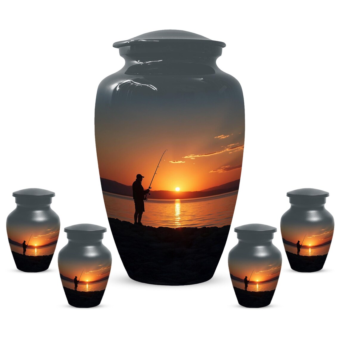 Fisherman Cremation Urns Adult
