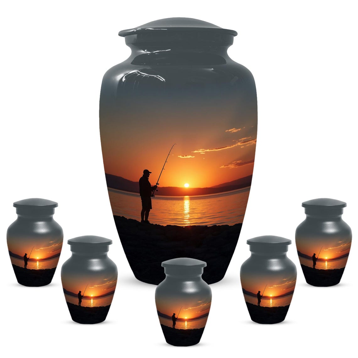 Fisherman Cremation Urns Adult