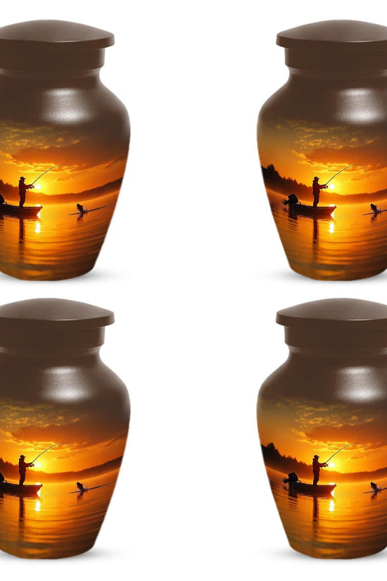 Gone Fishing Sunset Urn for Dad