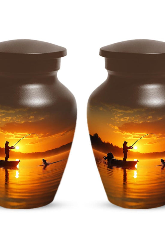 Gone Fishing Sunset Urn for Dad