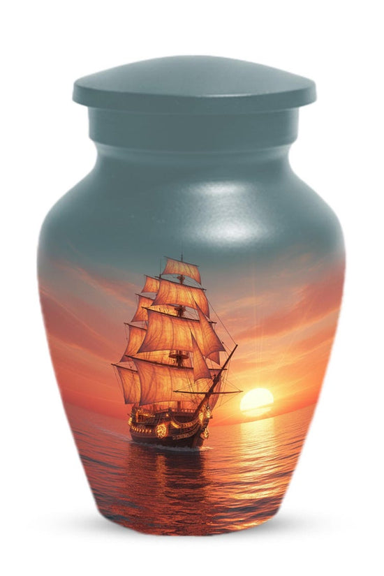 Sailboat Sunset Urns For Ashes | Ocean Ship Custom Urn
