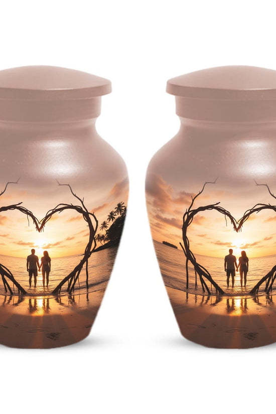 Orange Sunset Beach Urns For Ashes