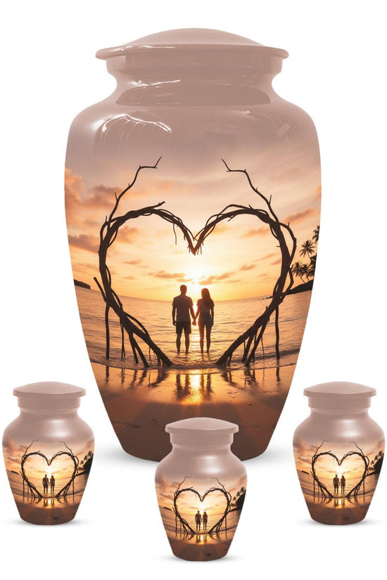 Orange Sunset Beach Urns For Ashes