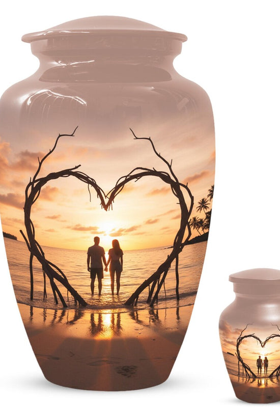 Orange Sunset Beach Urns For Ashes