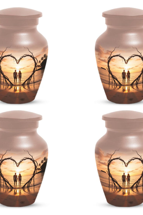 Orange Sunset Beach Urns For Ashes