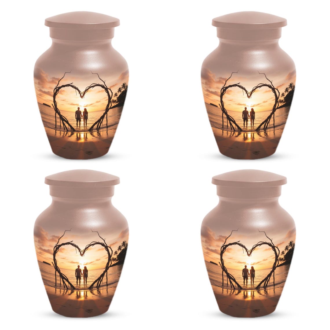 Orange Sunset Beach Urns For Ashes