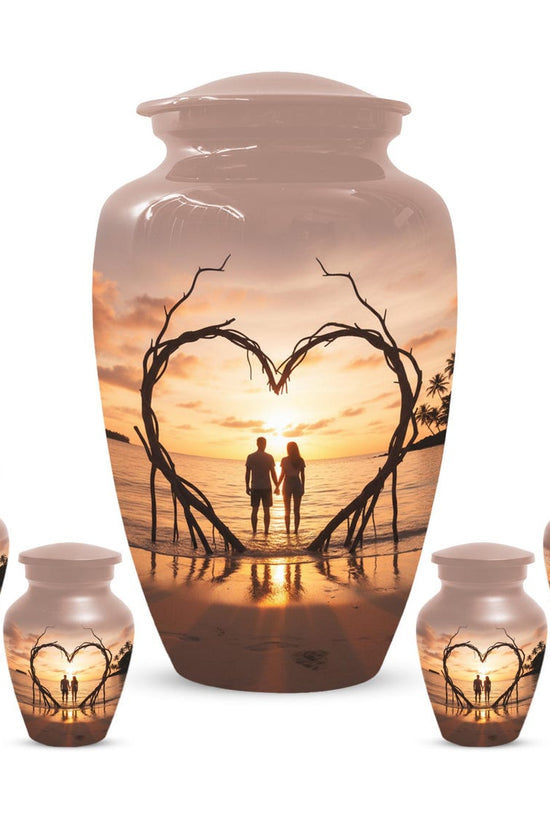 Orange Sunset Beach Urns For Ashes