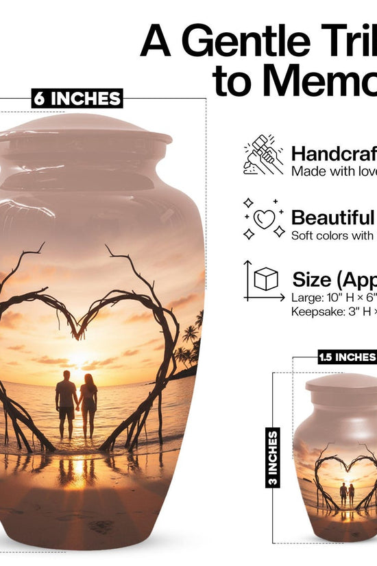 Orange Sunset Beach Urns For Ashes