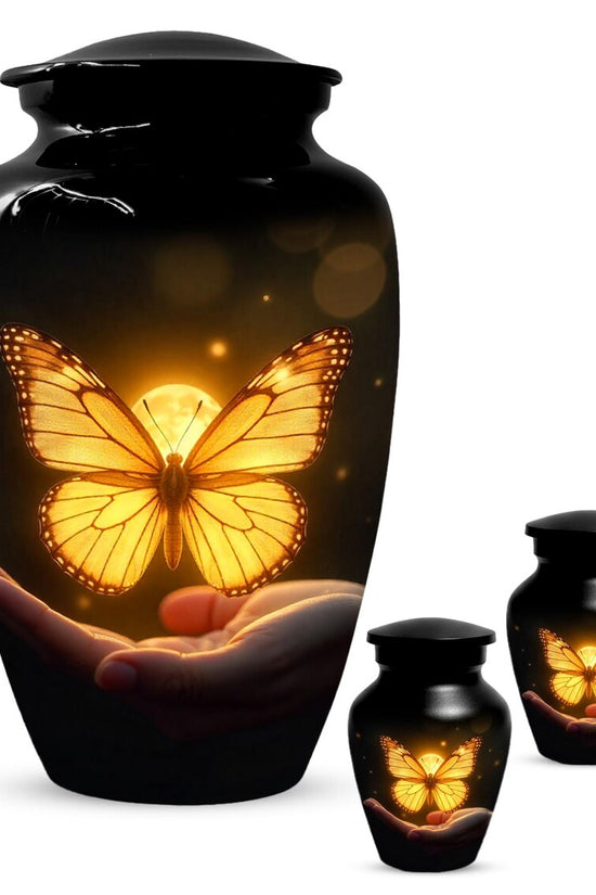 Yellow Butterfly Urn