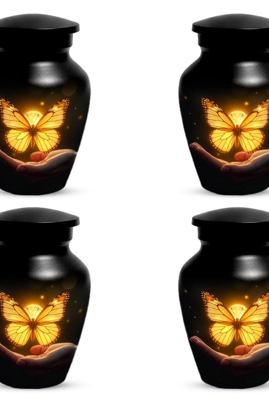 Yellow Butterfly Urn