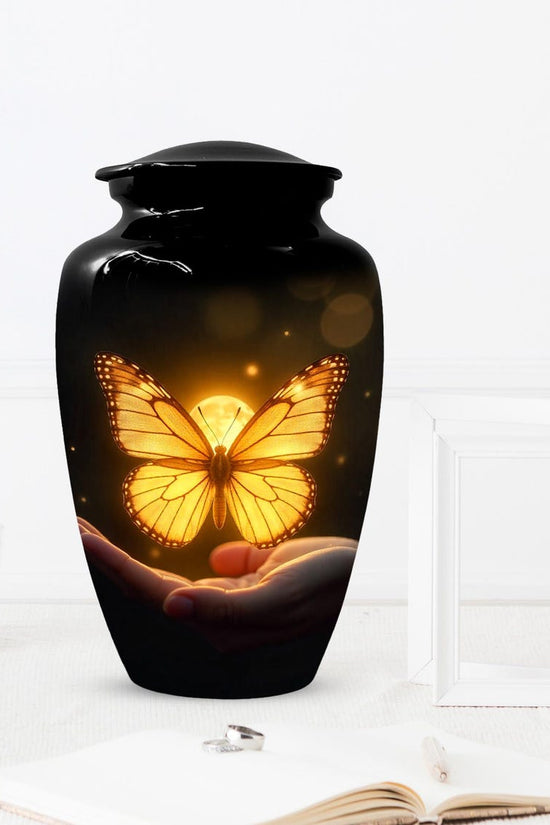 Yellow Butterfly Urn