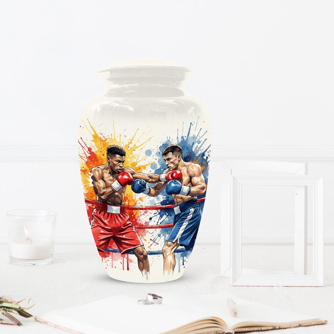 Boxing Artistic Urn for Ashes - Cremation Urns for Fighter - Small Keepsakes