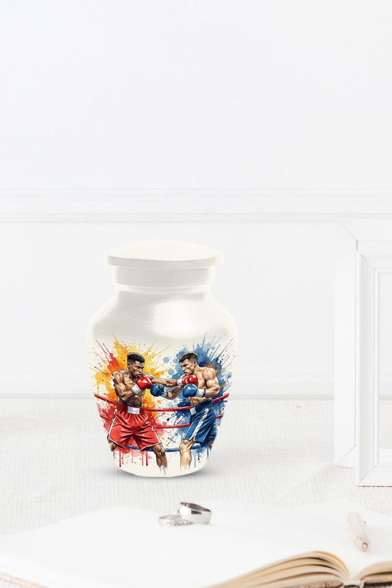 Boxing Artistic Urn for Ashes - Cremation Urns for Fighter - Small Keepsakes