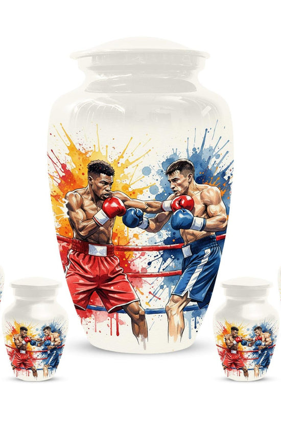 Boxing Artistic Urn for Ashes - Cremation Urns for Fighter - Small Keepsakes