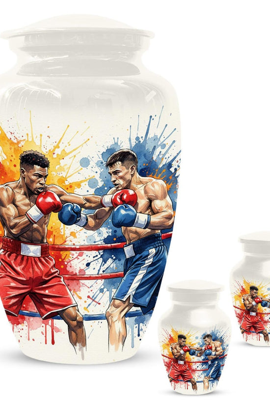 Boxing Artistic Urn for Ashes - Cremation Urns for Fighter - Small Keepsakes