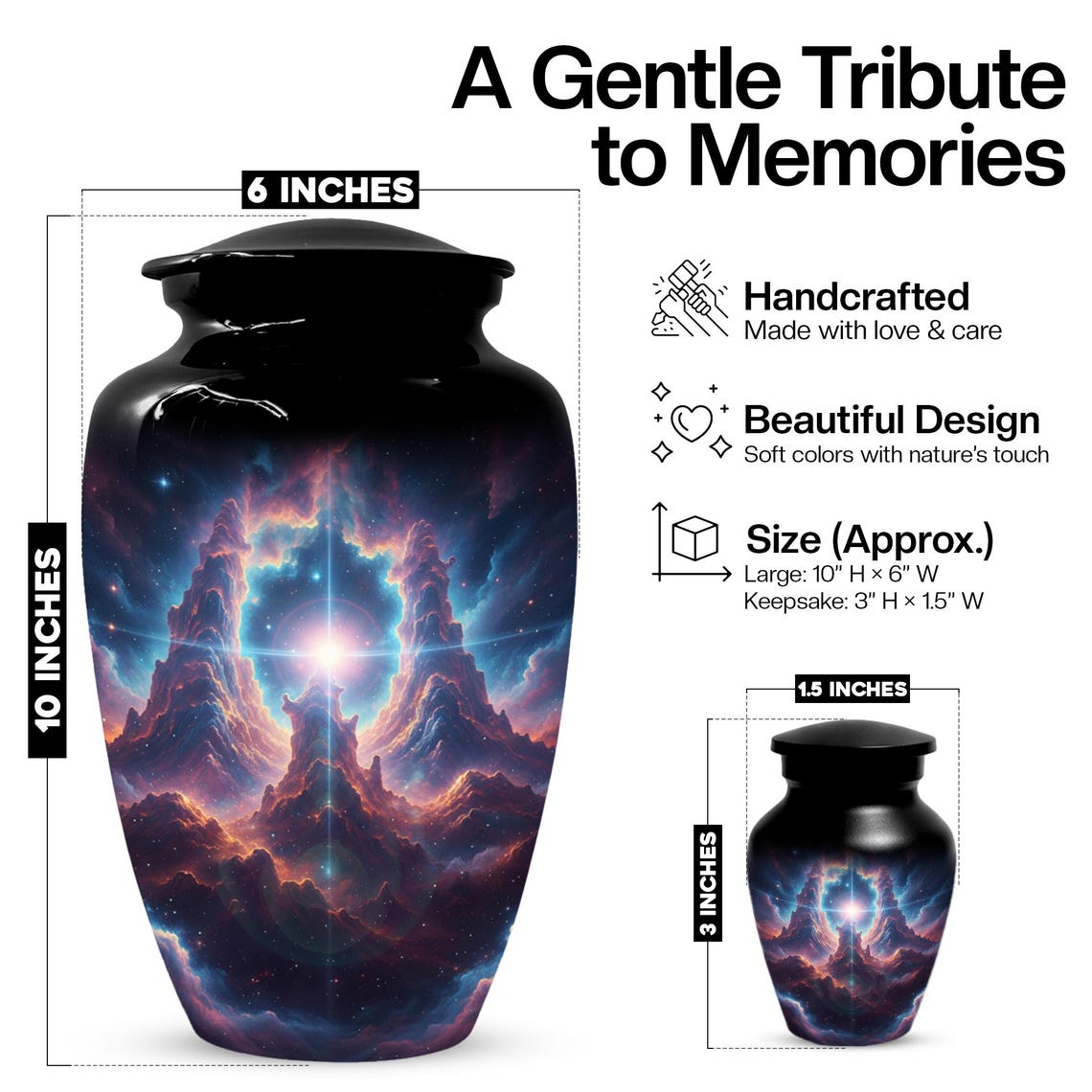 Personalized Horse Cremation Urn For Ashes | Handmade Small Keepsake Urns
