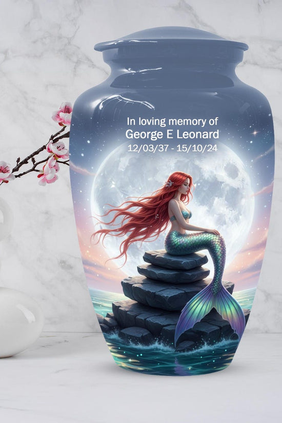 Mermaid Cremation Urn For Ashes Women | Fairy Small Keepsake Urns For Female
