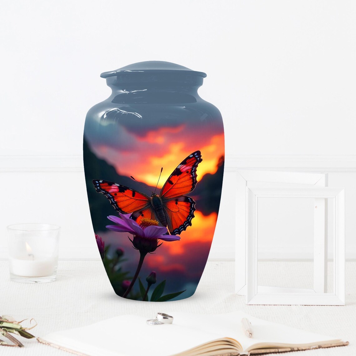 Monarch Butterfly Urn
