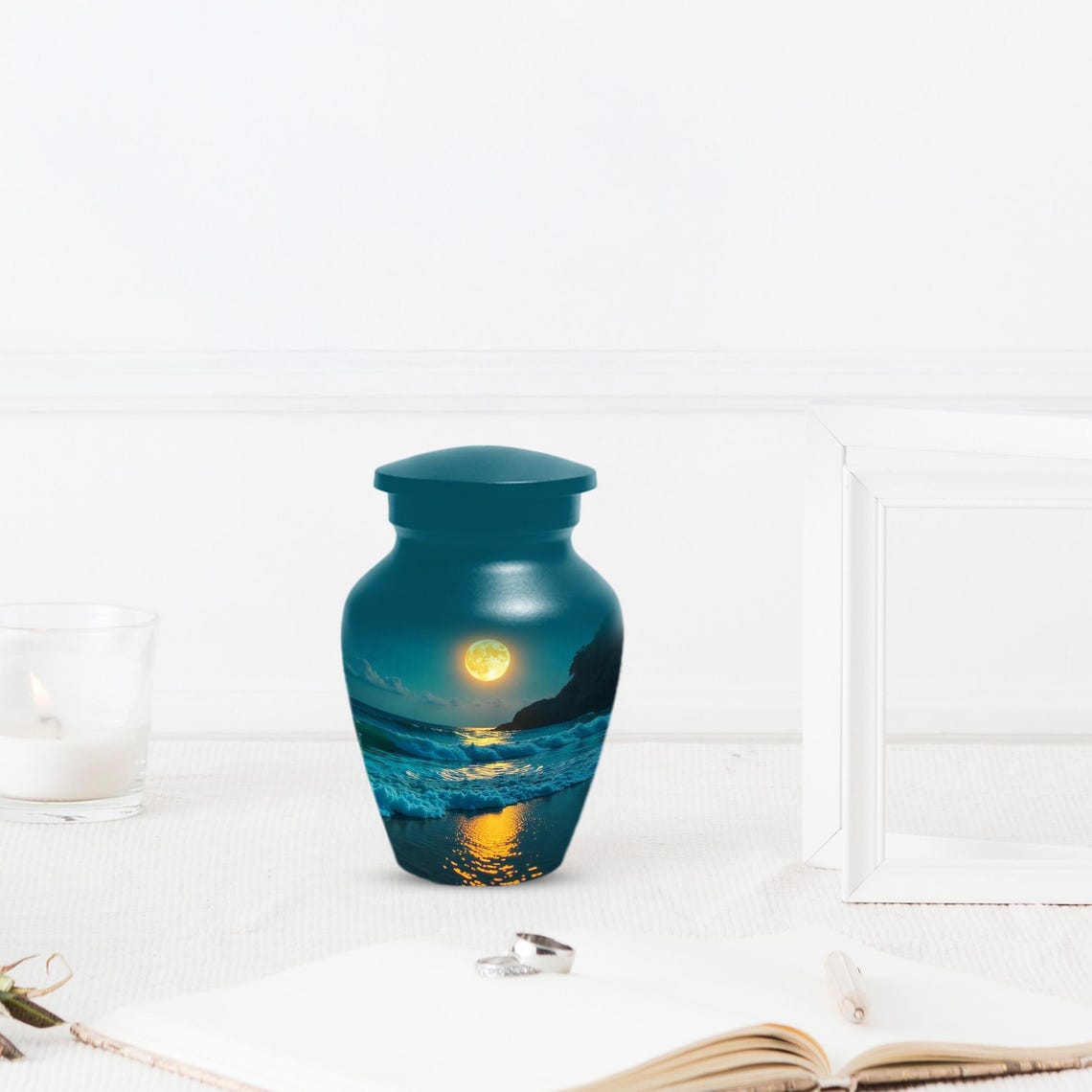 Ocean Beach Urns For Ashes, Small Cremation Urn For Male and Female