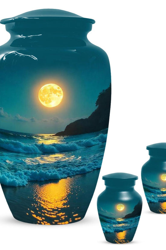 Ocean Beach Urns For Ashes, Small Cremation Urn For Male and Female