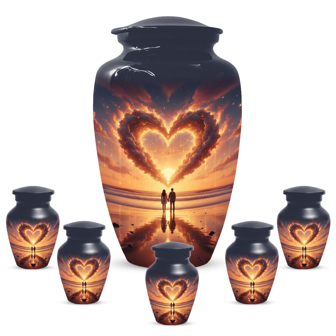 Couple Sunset Beach Urns 
