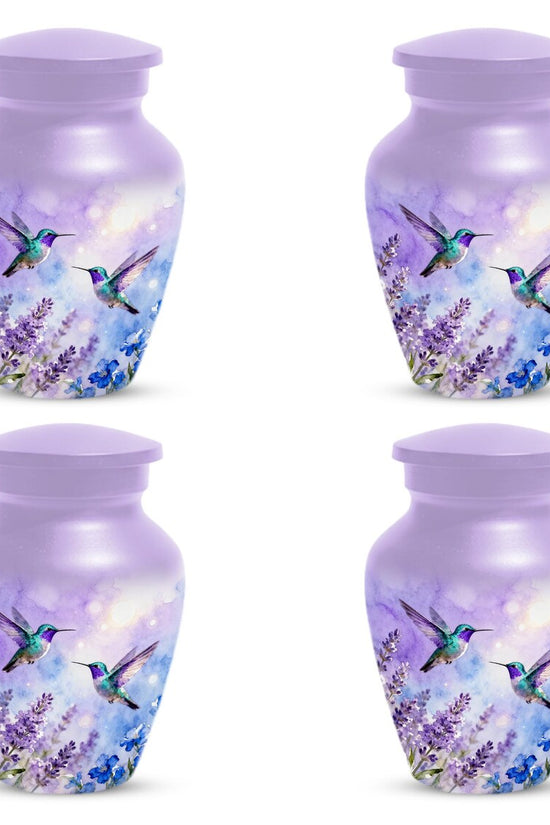 Hummingbird Urns For Human Ashes | Customized Purple Keepasake Urn For Mom
