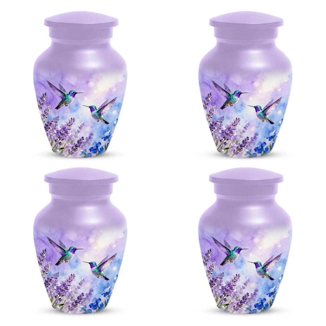 Hummingbird Urns For Human Ashes | Customized Purple Keepasake Urn For Mom
