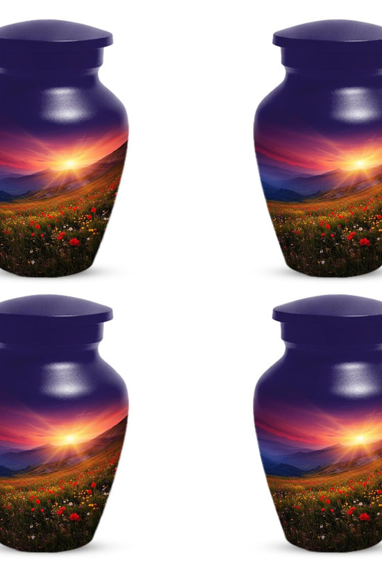 Flower Garden Sunset Urn for Ashes | Floral Cremation Urns For Male & Female