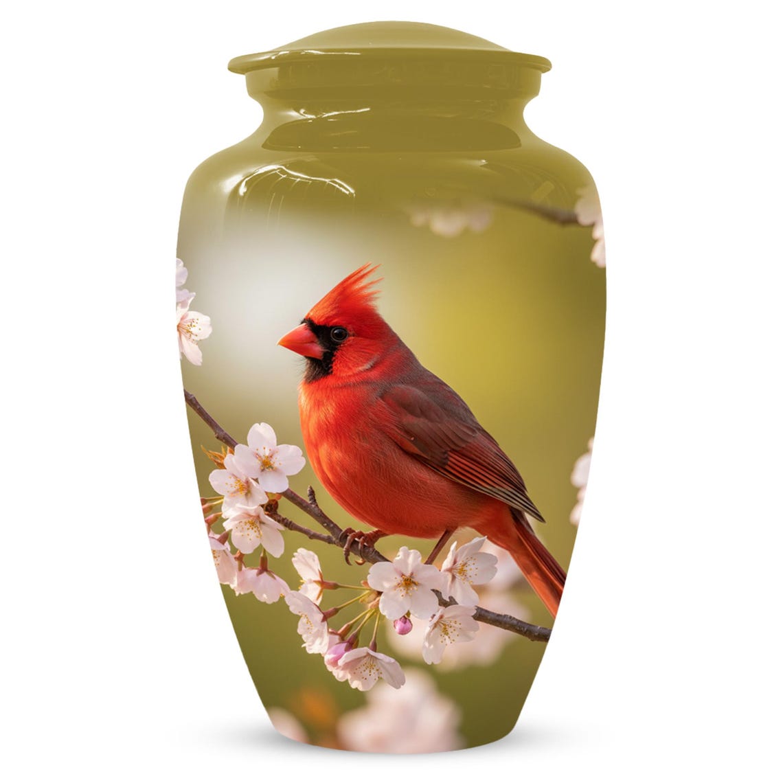Red Cardinal Urn For Human Ashes