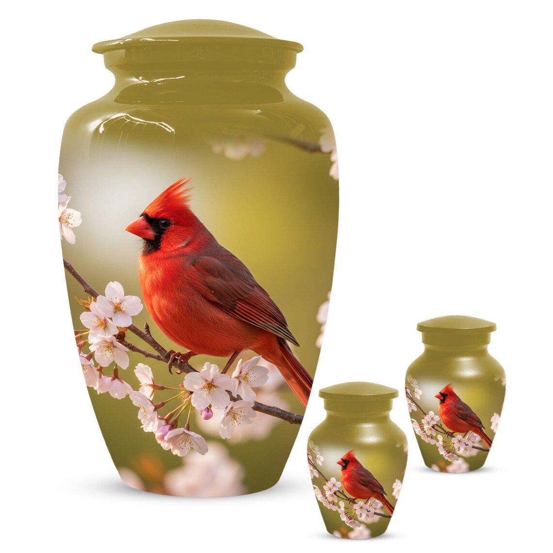 Red Cardinal Urn For Human Ashes