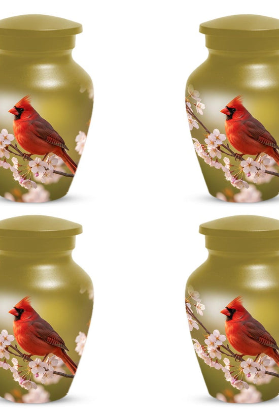 Red Cardinal Urn For Human Ashes