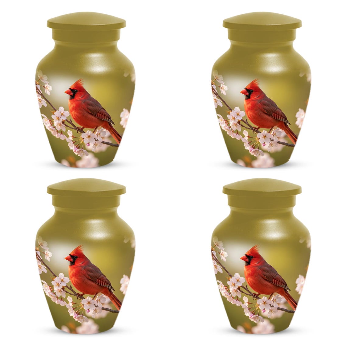 Red Cardinal Urn For Human Ashes