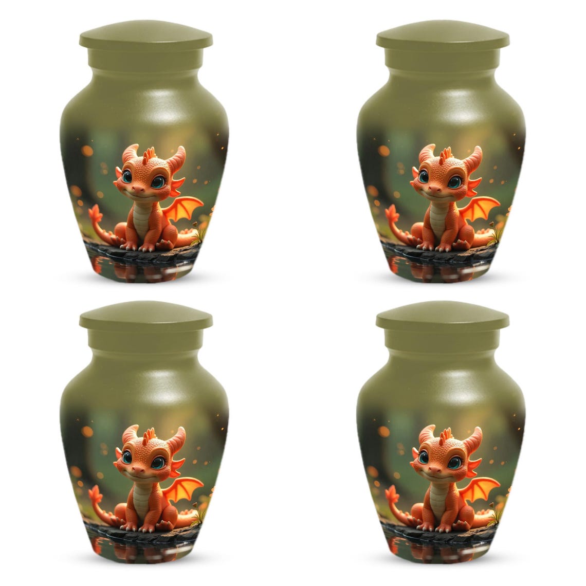 Aggresive Dragon Urn For Adult Male