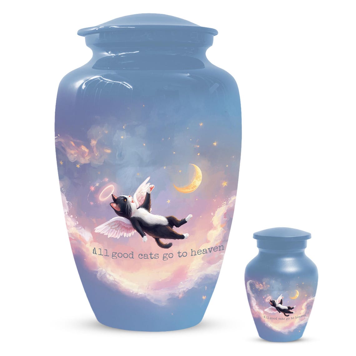 Personalized Black Cat Urn For Ashes