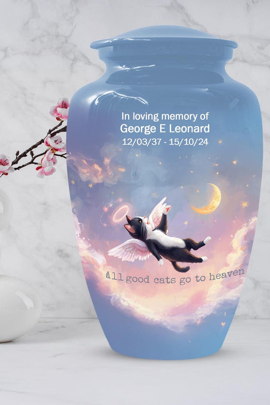 Personalized Black Cat Urn For Ashes
