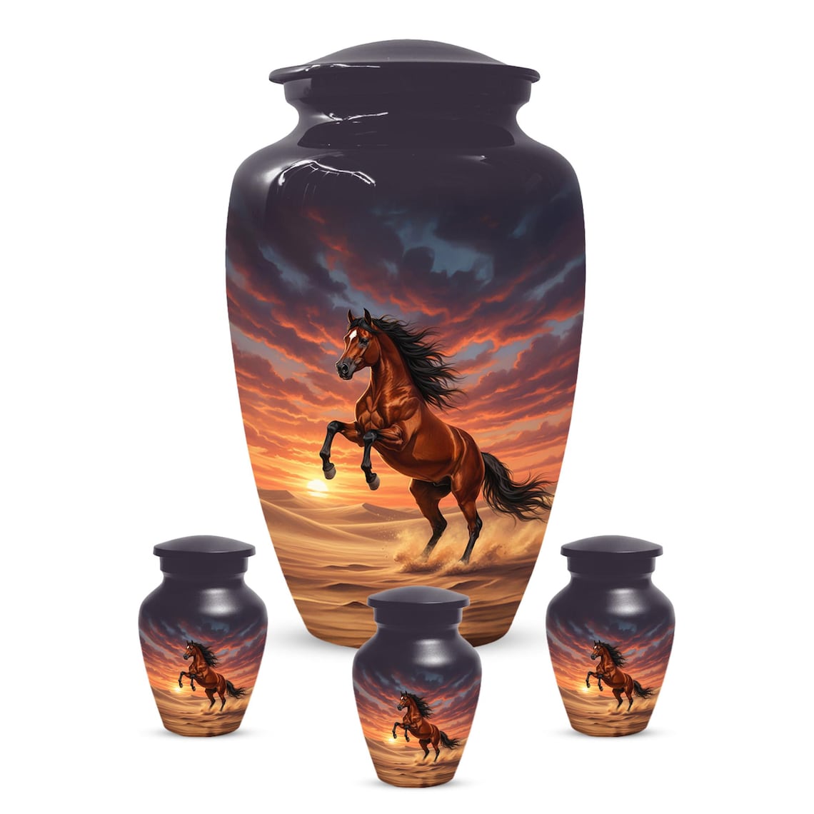 Personalized Horse Cremation Urn For Ashes | Handmade Small Keepsake Urns
