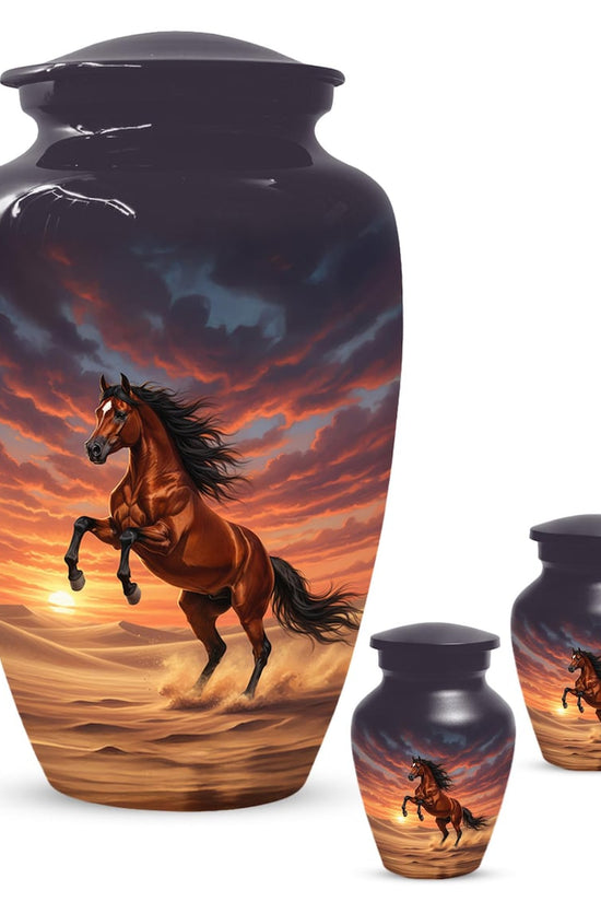 Personalized Horse Cremation Urn For Ashes | Handmade Small Keepsake Urns
