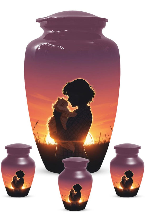 Orange Cat Urns For Ashes | Feline Urn For Pet