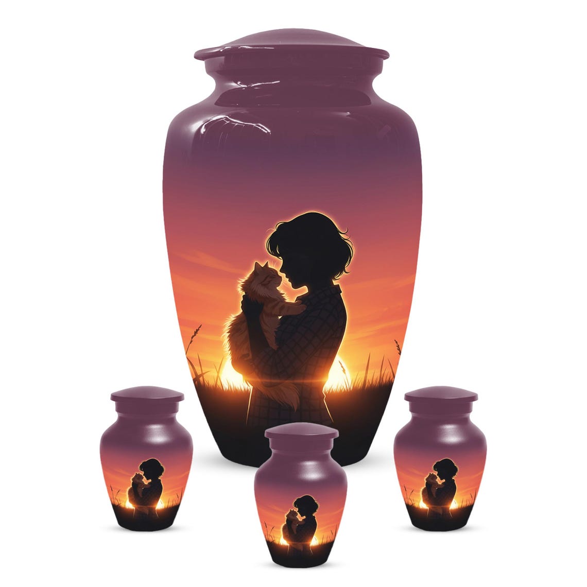 Orange Cat Urns For Ashes | Feline Urn For Pet