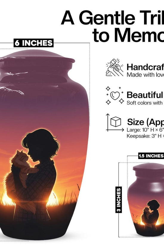 Orange Cat Urns For Ashes | Feline Urn For Pet